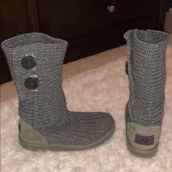knitted grey ugg boots - Picture 2 of 2